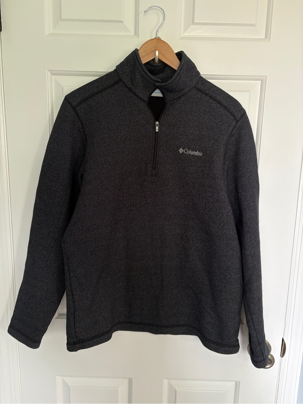 Columbia Small Men's Black Quarter-Zip Fleece Pullover